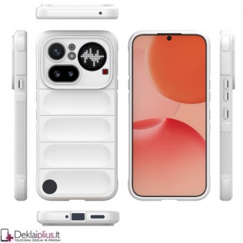 Magic Shield guminis dėklas - baltas (Nothing Phone 4A Pro) Magic Shield guminis dėklas - baltas (Nothing Phone 4A Pro)